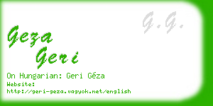 geza geri business card