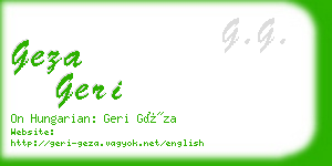 geza geri business card